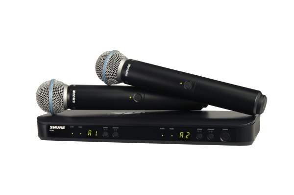 Shure BLX288/B55-H10 Wireless Dual Vocal System with 2 Beta 58A's. H10 Band
