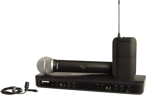 Shure BLX1288/CVL-J11 Wireless Combo System with PG58 Handheld and CVL Lav Mic. J11 Band