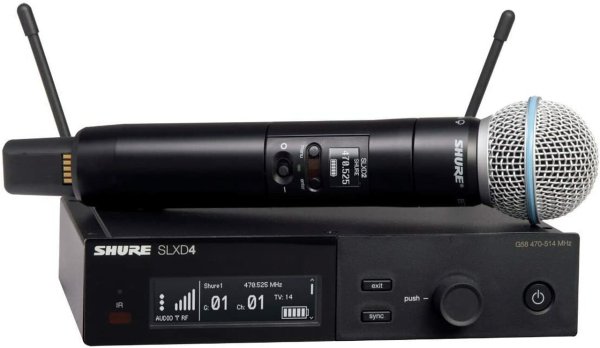 Shure SLXD24/B58-H55 Wireless System with Beta 58 Microphone. H55 Band