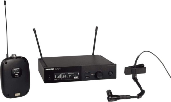 Shure SLXD14/98H-G58 Wireless System with SLXD1 and Beta 98H/C Mini Instrument Microphone. G58 Band