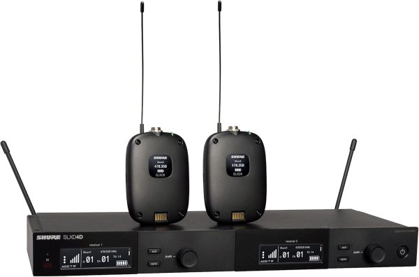 Shure SLXD14D-G58 Dual Wireless System with 2 SLXD1 Bodypack Transmitters. G58 Band