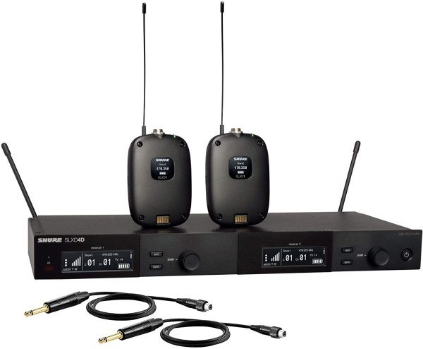 Shure SLXD14D-H55 Dual Wireless System with 2 SLXD1 Bodypack Transmitters. H55 Band