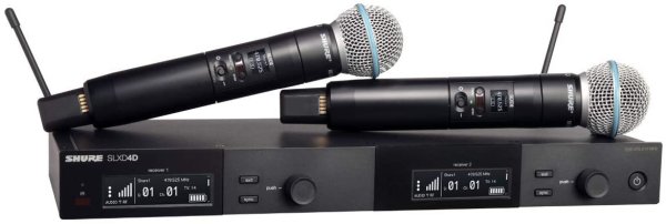 Shure SLXD24D/SM58-J52 Dual Wireless System with 2 SM58 Microphones. J52 Band