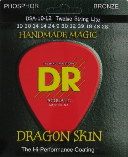 DR Strings DSA-10/12 Dragon Skin 12 String Acoustic Guitar Strings. 10-48
