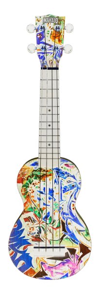 Mahalo MA1GR Art II Series Soprano Ukulele. Graffiti Motif