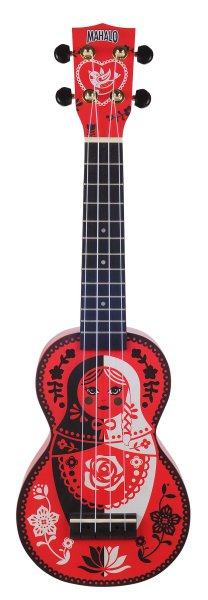 Mahalo MA1RD Art Series Soprano Ukulele. Russian Doll Motiff