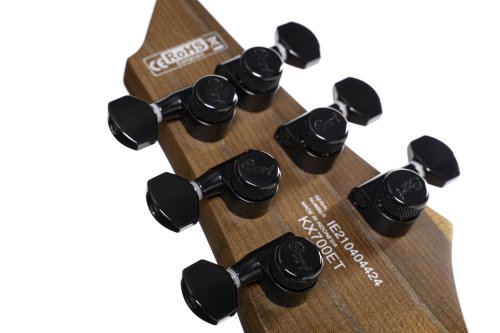 Cort KX700OPBK KX Series Evertune Double Cutaway Electric Guitar. Open Pore Black