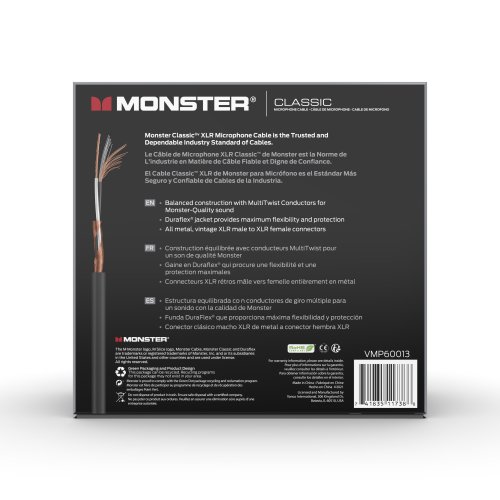 Monster CLAS-M-100WW Classic Microphone Cable. 100'