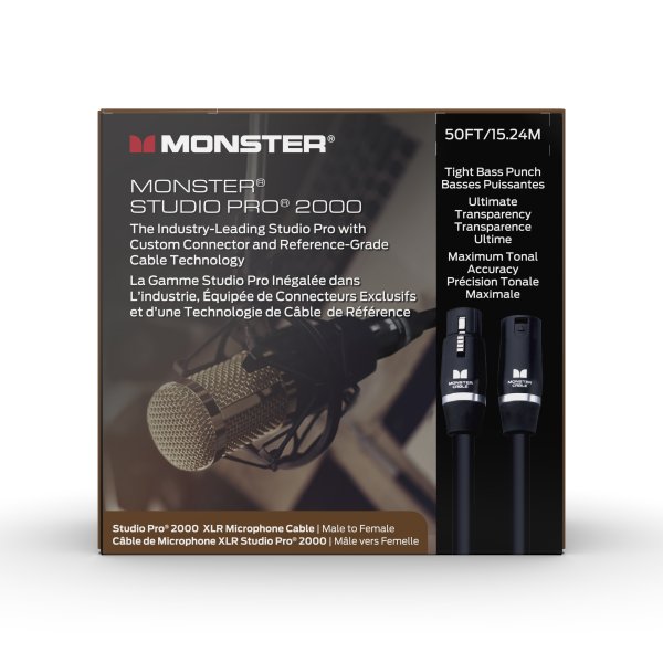 Monster SP2000-M-50WW Studio Pro 2000 Microphone Cable. 50'