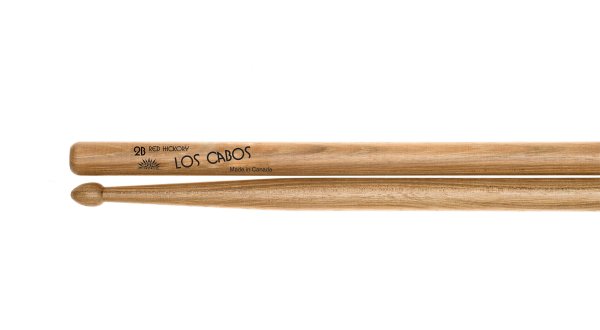 Los Cabos LCD2BRH 2B Red Hickory Drumsticks