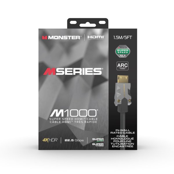 Monster VMM10001 M1000 HDMI 2.0 Cable. 1.5 Meter