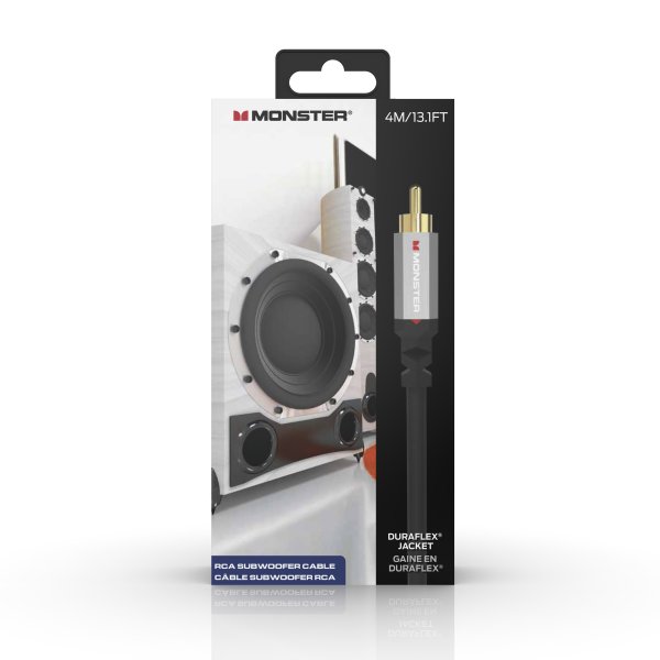 Monster VME30042 RCA Subwoofer Cable. 4 Meter