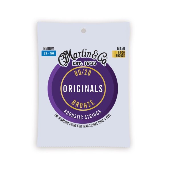 Martin M150 Original Guitar Strings. Medium (13-56)