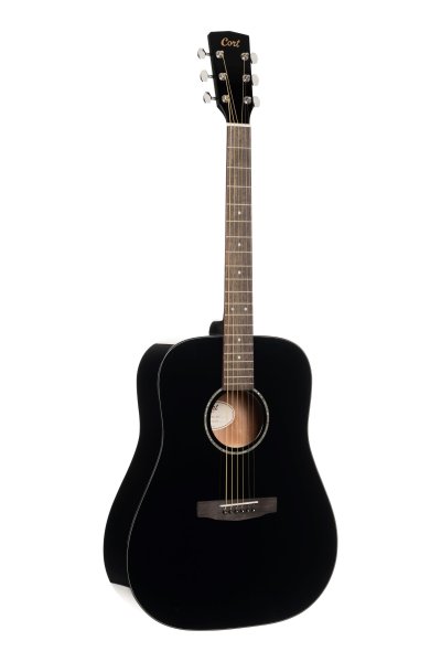 Cort EARTH60BK Earth Series 60 Dreadnought Acoustic Guitar. Back Gloss
