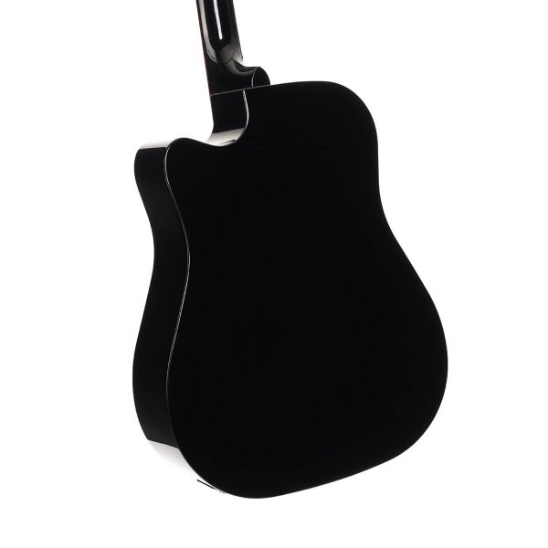 Cort EARTH60CEBK Earth Series 60 Dreadnought Acoustic Electric Guitar. Black Gloss