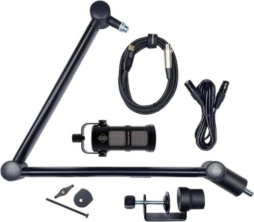 Sontronics Voicecasting Pack - Podcast / Streaming / Broadcast Microphone Set. Black