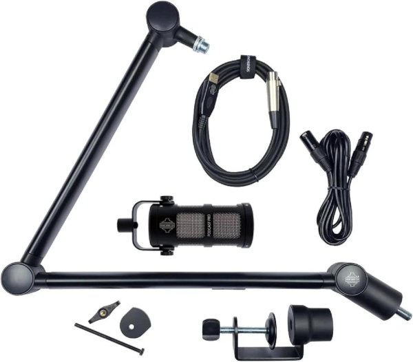 Sontronics Voicecasting Pack - Podcast / Streaming / Broadcast Microphone Set. Black
