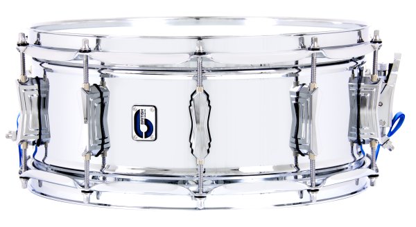 British Drum Co. BB-14-60-SN Bluebird Series Chrome Over Brass Snare. 6" x 14"