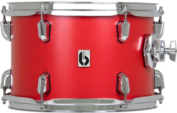 British Drum Co. ENG-10-7-RT-SSC Enigma Series Tom. Satin Scarlett 10" x 7"