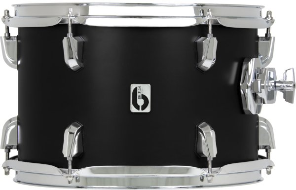 British Drum Co. ENG-10-7-RT-STB Enigma Series Tom. Satin Black 10" x 7"