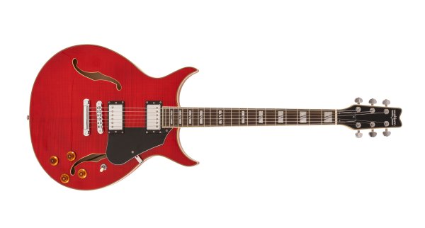 Washburn SH35TR Wing Series Semi Hollow Electric Guitar w/Gigbag. Trans Red
