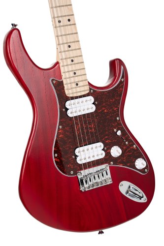 Cort G100 HH G Series Double Cutaway Electric Guitar. Open Pore Black Cherry