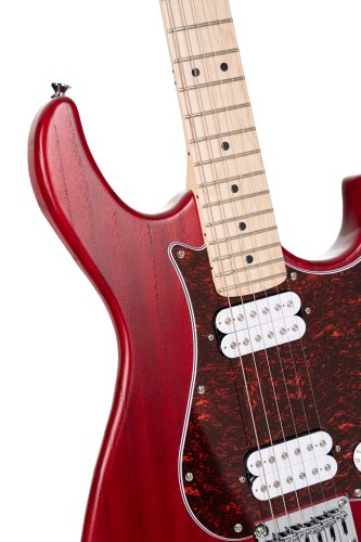 Cort G100 HH G Series Double Cutaway Electric Guitar. Open Pore Black Cherry