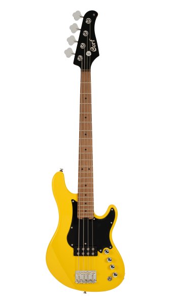Cort GB Short Scale Bass Guitar. Yellow Crush