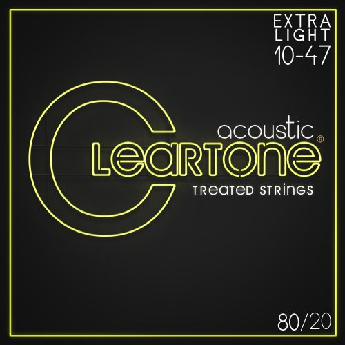 Cleartone 80/20 Bronze Treated Acoustic Guitar Strings. Extra Light (10-47)