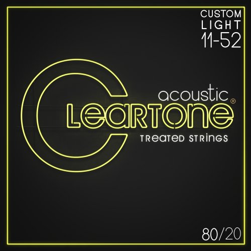 Cleartone 80/20 Bronze Treated Acoustic Guitar Strings. Custom Light (11-52)