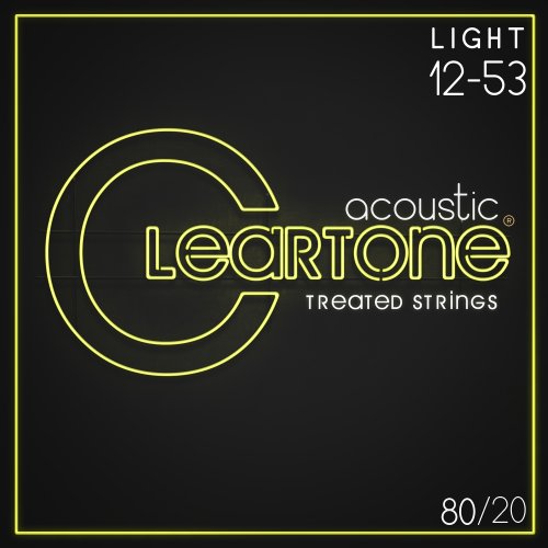 Cleartone 80/20 Bronze Treated Acoustic Guitar Strings. Light (12-53)