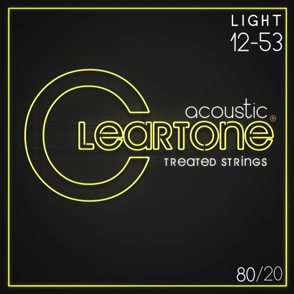 Cleartone 80/20 Bronze Treated Acoustic Guitar Strings. Light (12-53)