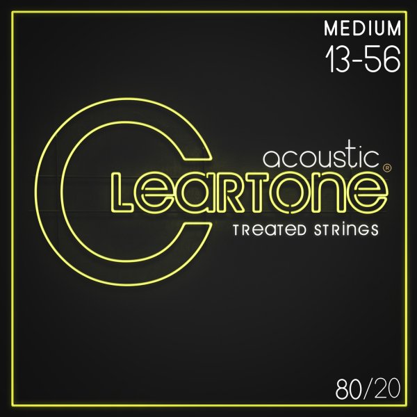 Cleartone 80/20 Bronze Treated Acoustic Guitar Strings. Medium (13-56)