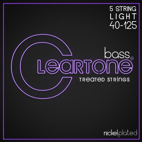 Cleartone Nickel-Plated Treated 5-String Bass Strings. Light (40-125)