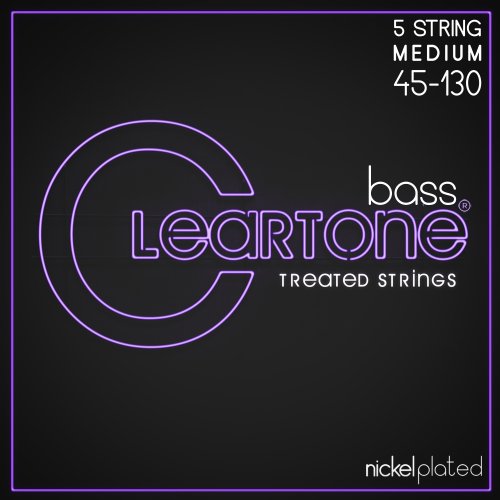 Cleartone Nickel Plated Treated 5-String Bass Strings. Light (45-130)