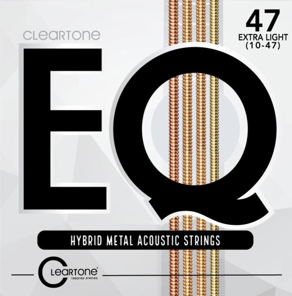 Cleartone EQ Series Hybrid Metal Treated Acoustic Guitar Strings. Extra Light (10-47)