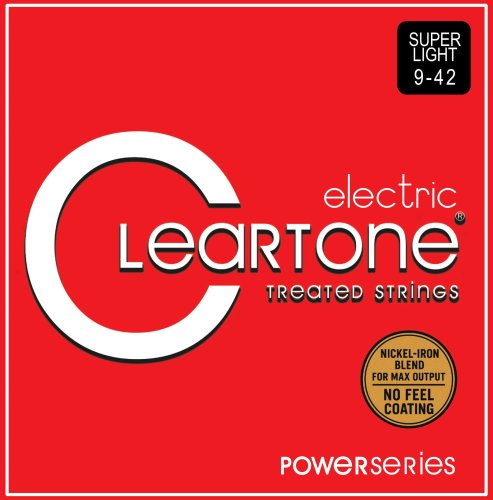 Cleartone Power Series Treated Electric Guitar Strings. Super Light (9-42)
