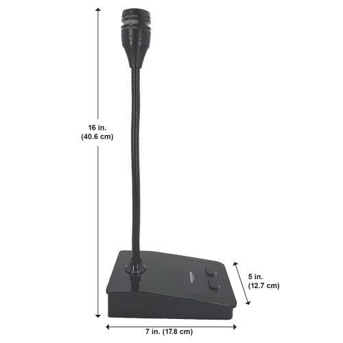 CAD GN14-HL 14" Hi-Z/Lo-Z Dynamic Gooseneck Paging Microphone