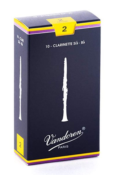 Vandoren CR102 Bb Clarinet Traditional Reeds Strength #2. (Box of 10)