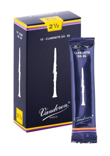 Vandoren CR1025 Bb Clarinet Traditional Reeds Strength #2.5. (Box of 10)