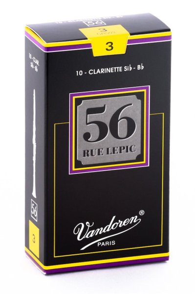 Vandoren CR503 Bb Clarinet 56 Rue Lepic Reeds Strength #3. (Box of 10)