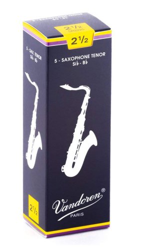Vandoren SR2225 Tenor Saxophone Traditional Reeds Strength #2.5. (Box of 5)