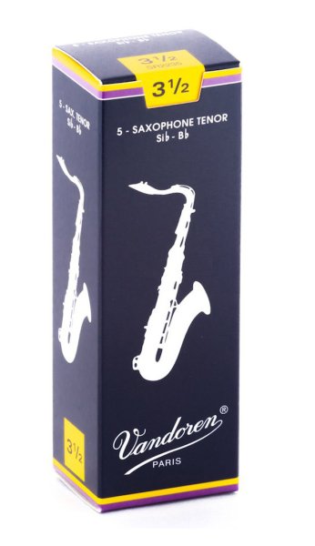 Vandoren SR2235 Tenor Saxophone Traditional Reeds Strength #3.5. (Box of 5)