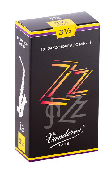 Vandoren SR4135 Alto Sax ZZ Reeds Strength #3.5. (Box of 10)