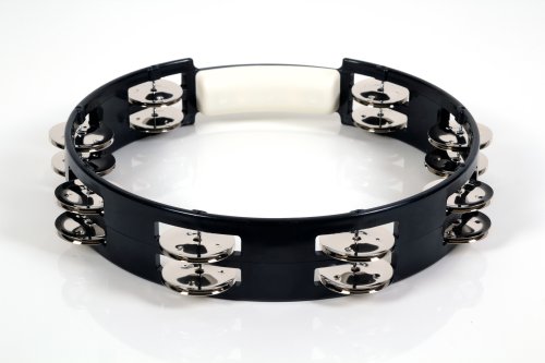 Rhythm Tech TC4010 True Colors Tambourine. Black 10″