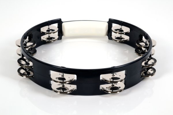 Rhythm Tech TC4010 True Colors Tambourine. Black 10"