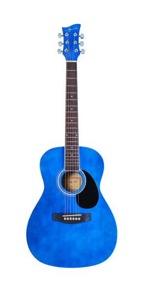 Jay Turser JJ43-TBL-A Jay Jr Series 3/4 Size Dreadnought Acoustic Guitar. Trans Blue