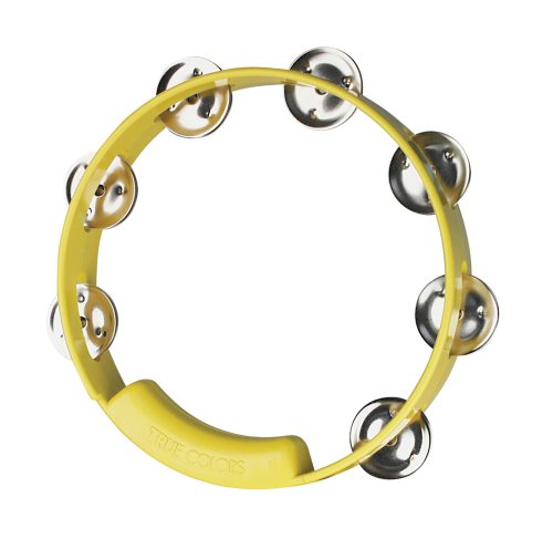 Rhythm Tech TC4058 True Colors Tambourine. Yellow 8″