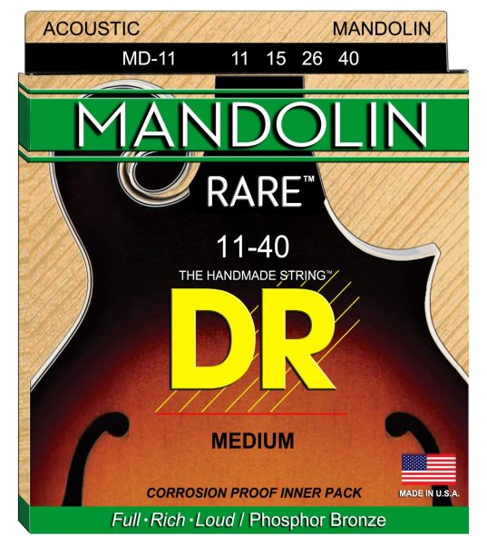 DR Strings MD-11 Rare Phosphor Bronze Mandolin Strings. 11-40