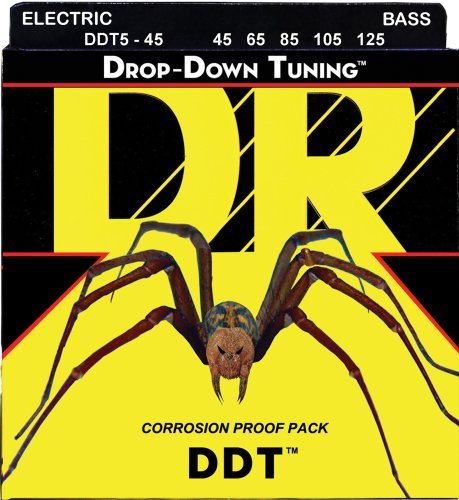 DR Strings DDT5-45 Electric Bass (5 String). 45-125